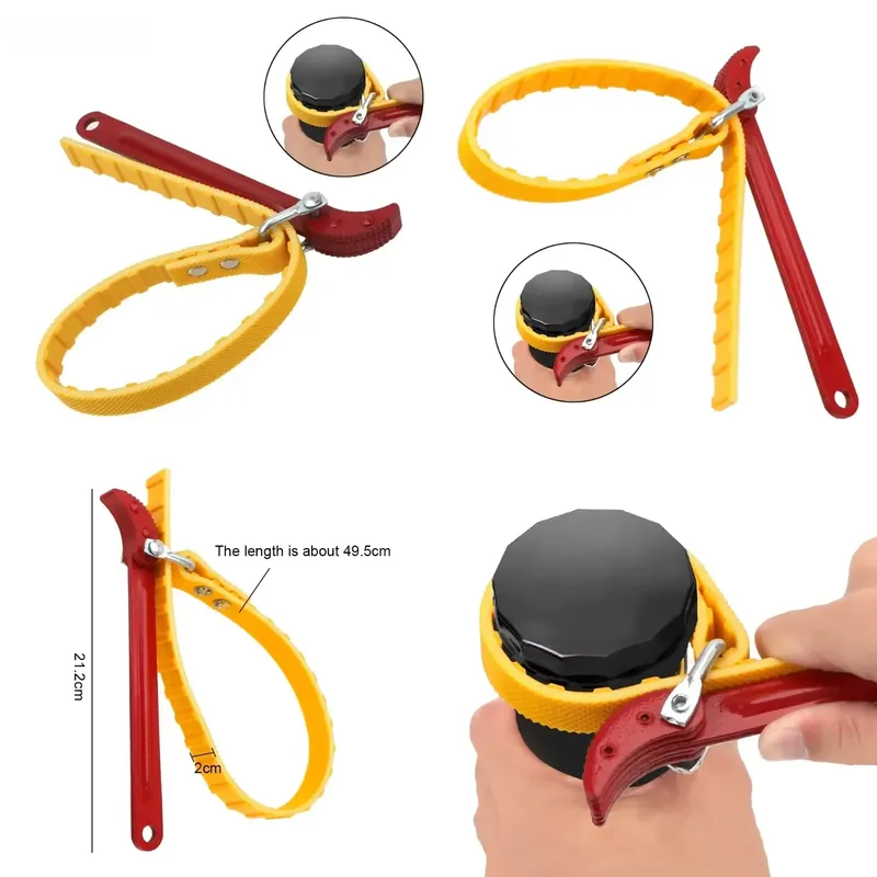 Motorcycle Oil Filter - Verstelbare riem oliefilter riemmoersleutel kettingsleutel trekker